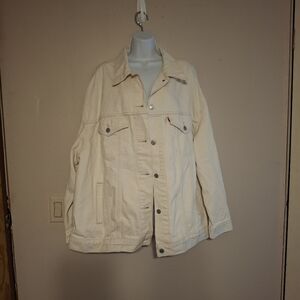LEVIS 2X Off White Denim Jacket NEW Country Ranch Rodeo